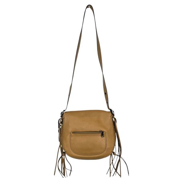 Coach 1941 Whiplash Saddle Bag Fringe Braided Pebble Leather Camel Brown NWT - Picture 3 of 15